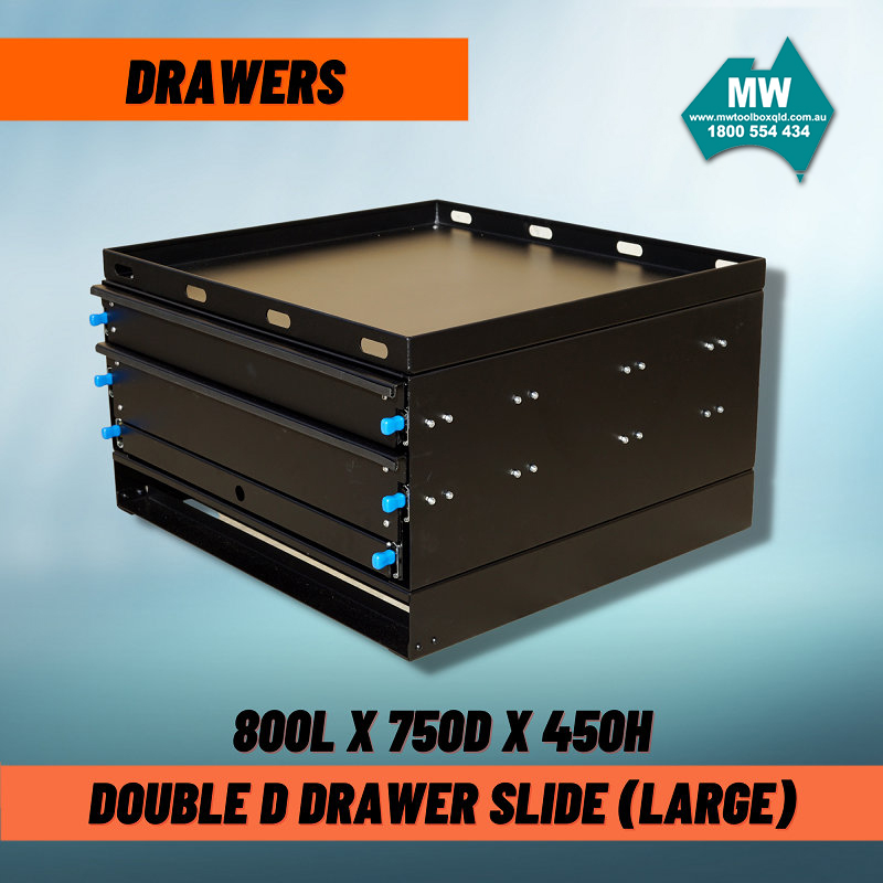 Double D Camping Drawer Slide-Black - Double D Camping Drawer